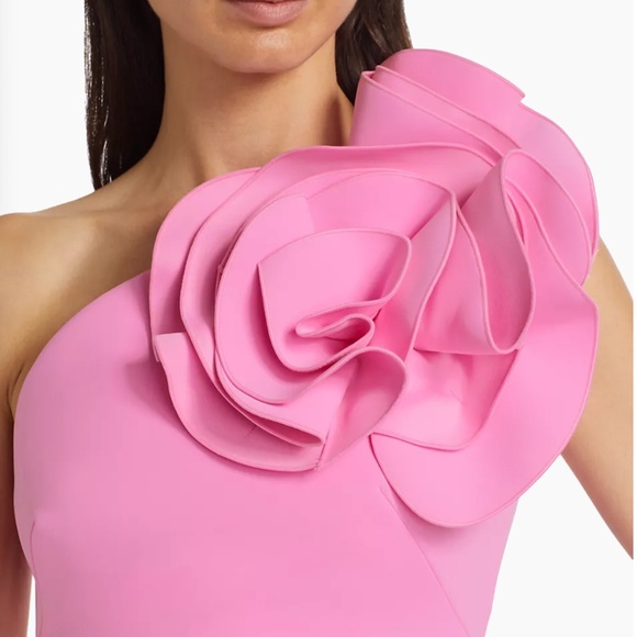 NEW Acler x Saks Turflea Mini Dress Wild Bloom Pink Cocktail Holiday Wedding - Picture 3 of 10